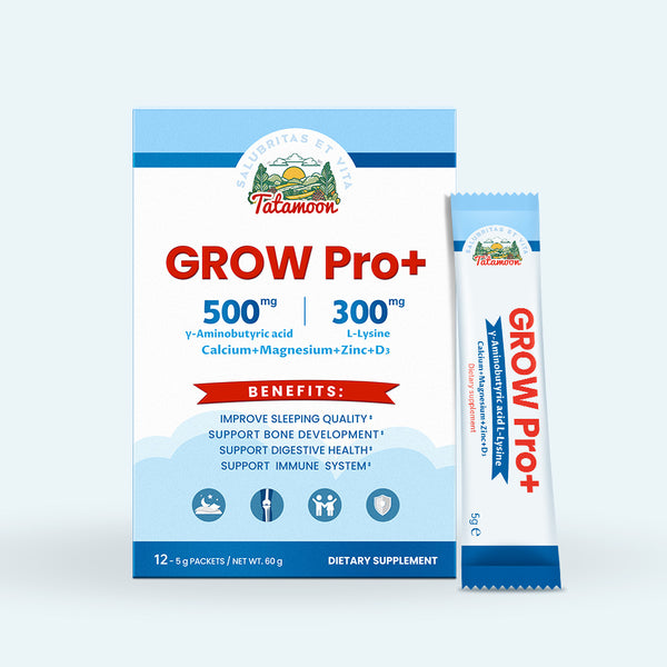GROW Pro+ Support growth, promote sleep, and ensure adequate secretion of GH. γ-Aminobutyric Acid + L-Lysine, 12 Packets