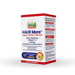 HAIR More+ | Reduce hair loss & strengthen hair. 10,000mcg Biotin | Tatamoon