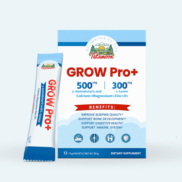 GROW Pro+ Support growth, promote sleep, and ensure adequate secretion of GH. γ-Aminobutyric Acid + L-Lysine, 12 Packets